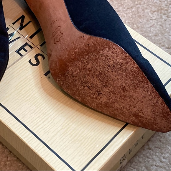 Nine West N-Dalton3 Black Satin Pump Size 7.5 - Picture 7 of 13